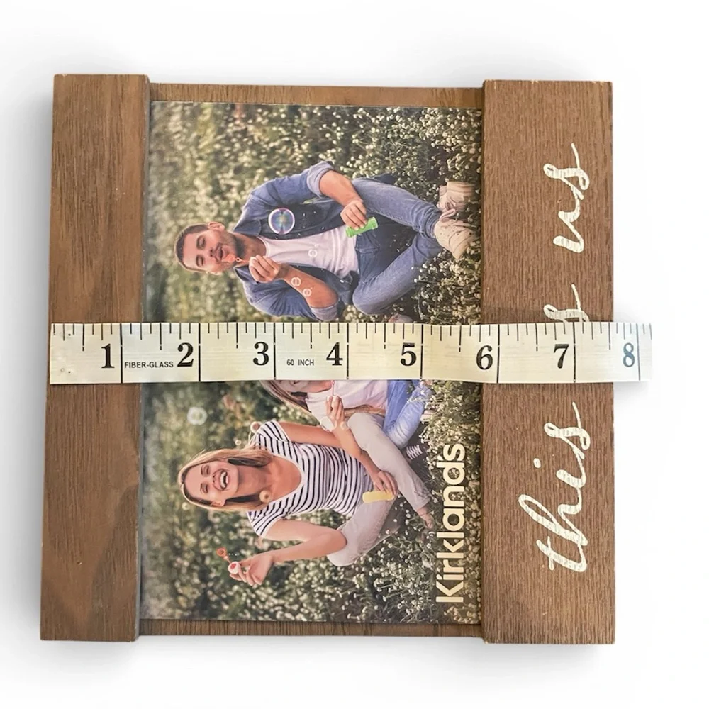 Kirklands Brown and White 'This Is Us' Picture Frame.